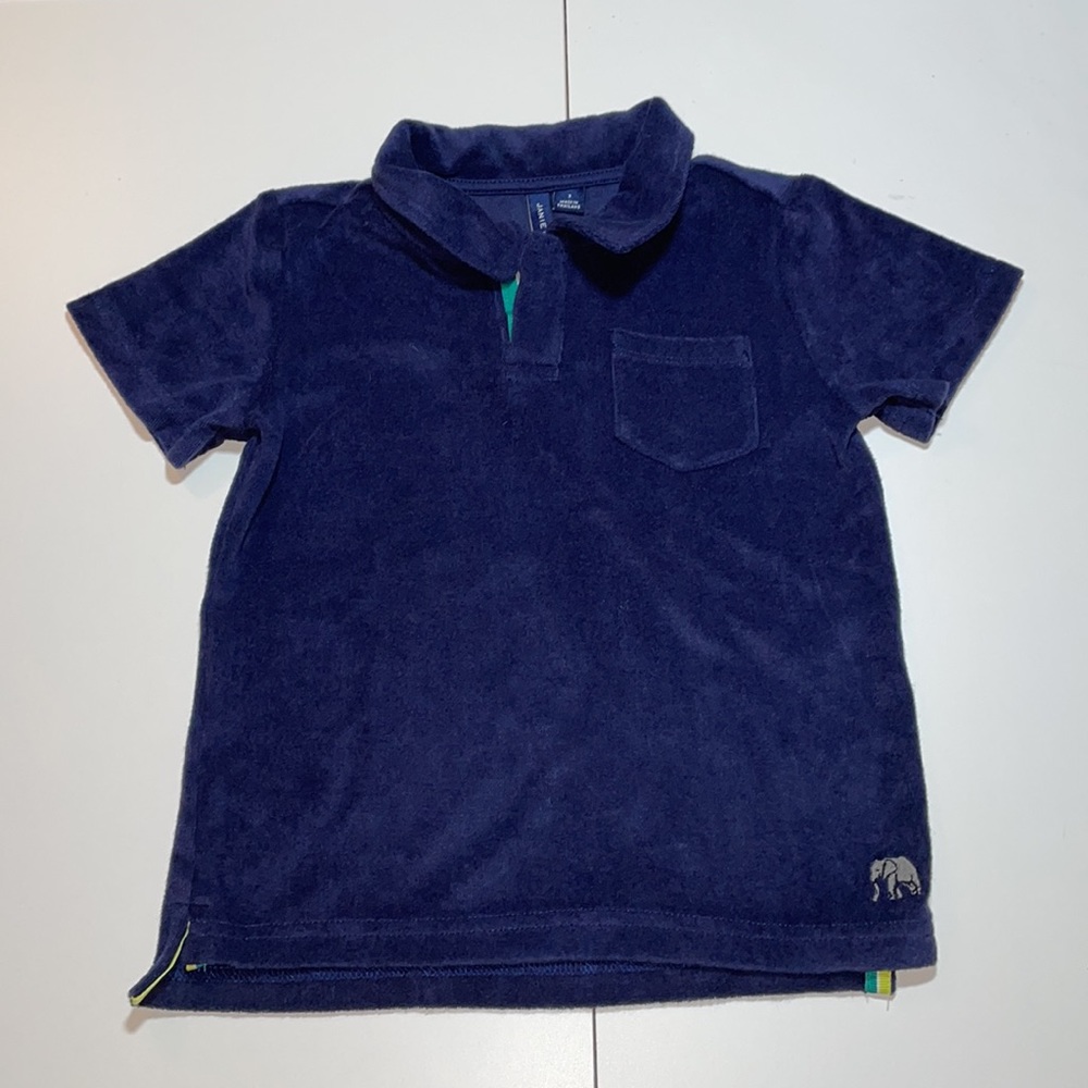 Janie and Jack Boys Navy Polo Size: 3